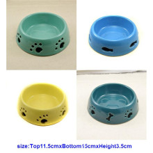 high quality and special shape with different color ceramic pet bowl